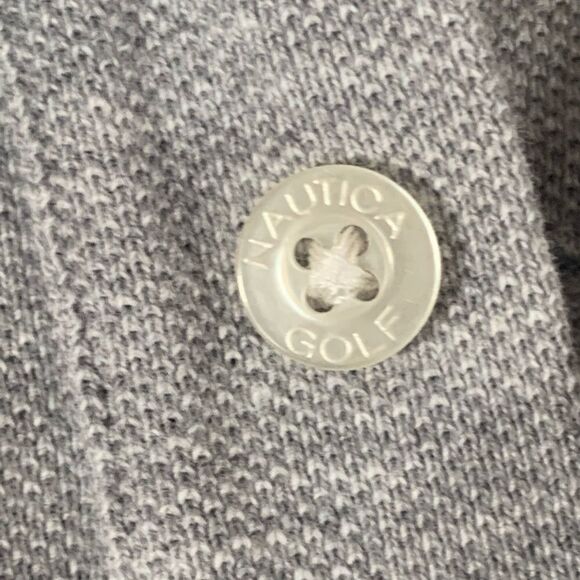 Nautica Golf Classic Fit Gray Striped Mens Short Sleeve Polo Shirt Size‎ XL - Picture 3 of 7